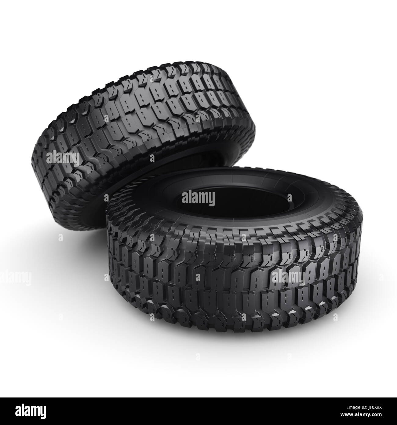 3D-Rendering LKW-Reifen Stockfoto