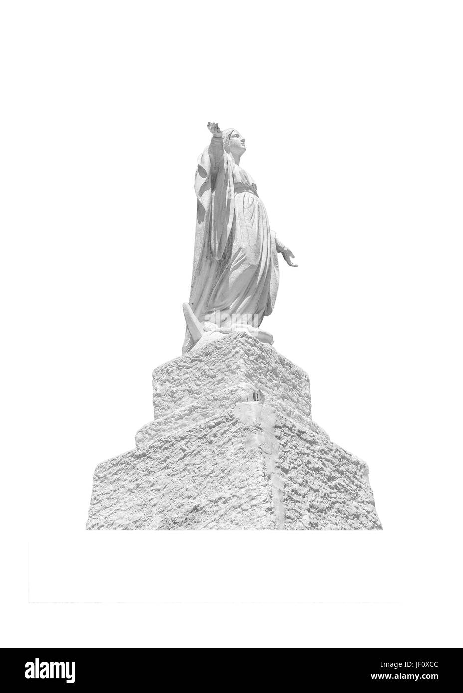 Weißer Stein Frau Skulptur Stockfoto
