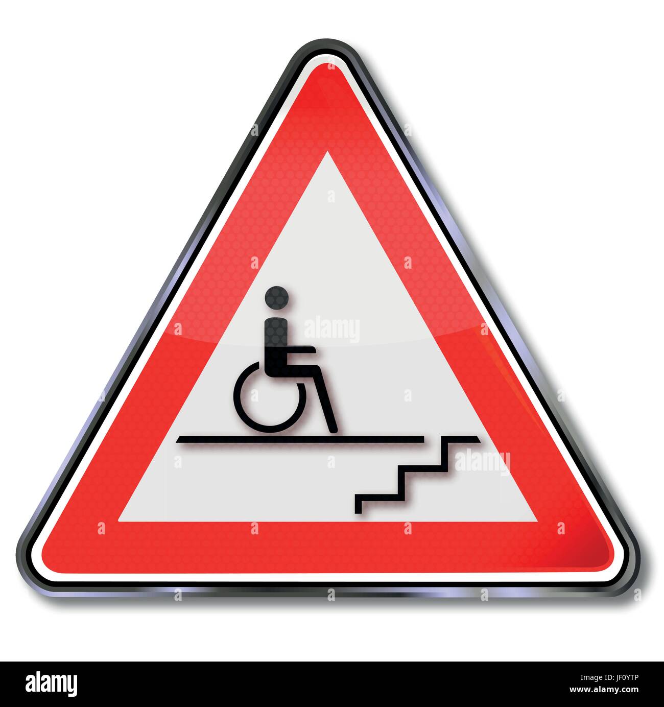 Rollstuhl, Hindernis, Treppe, Hindernisse, Behinderte, Behinderung, Stock Vektor