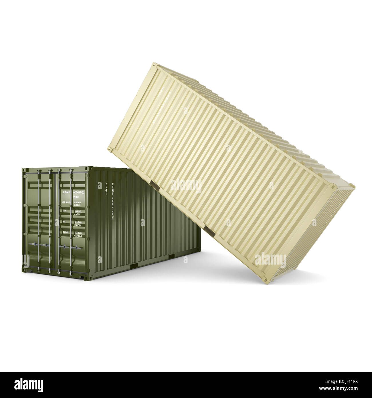 3D-rendering Container Stockfoto