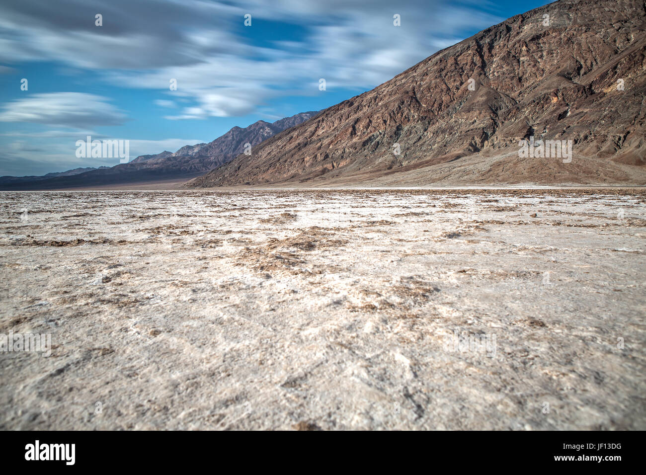 Badwater Basin im Death Valley in Kalifornien Stockfoto