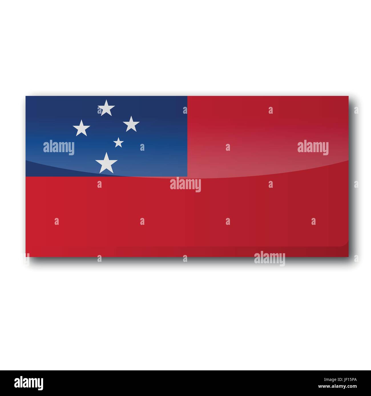 Flagge von samoa Stock Vektor