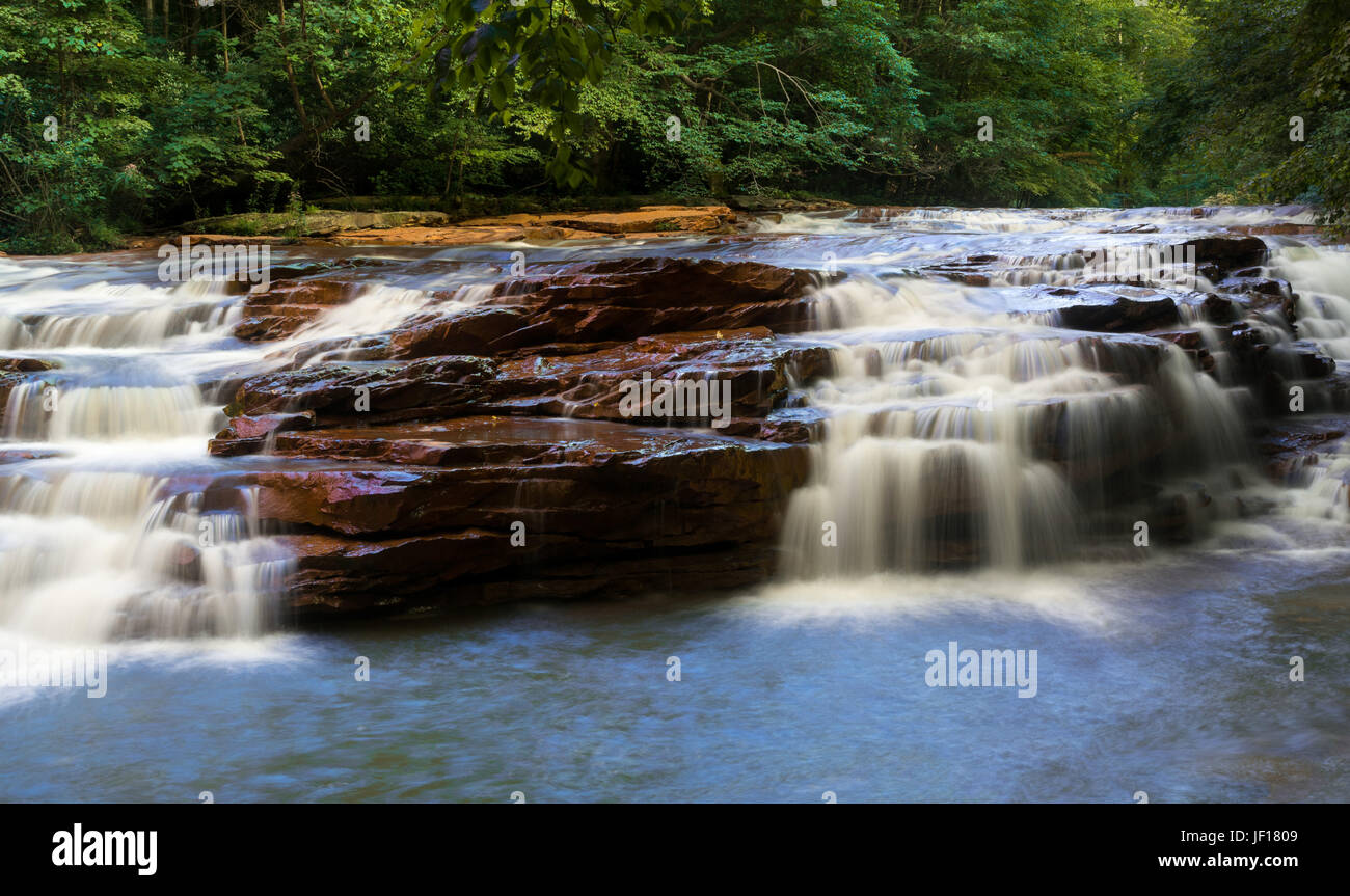 Wasserfall auf der Muddy Creek in der Nähe von Albright WV Stockfoto