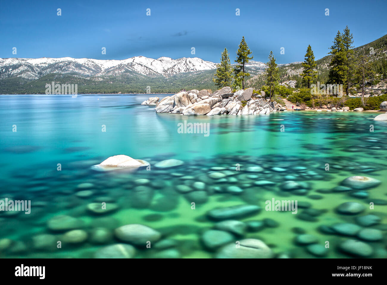 Lake Tahoe-Blick im d.l. Bliss State Park Stockfoto