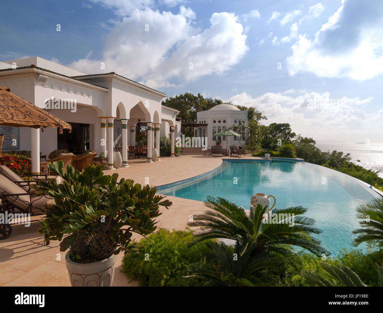 Toucan Hill Villa, die höchsten Villa auf Mustique Stockfoto
