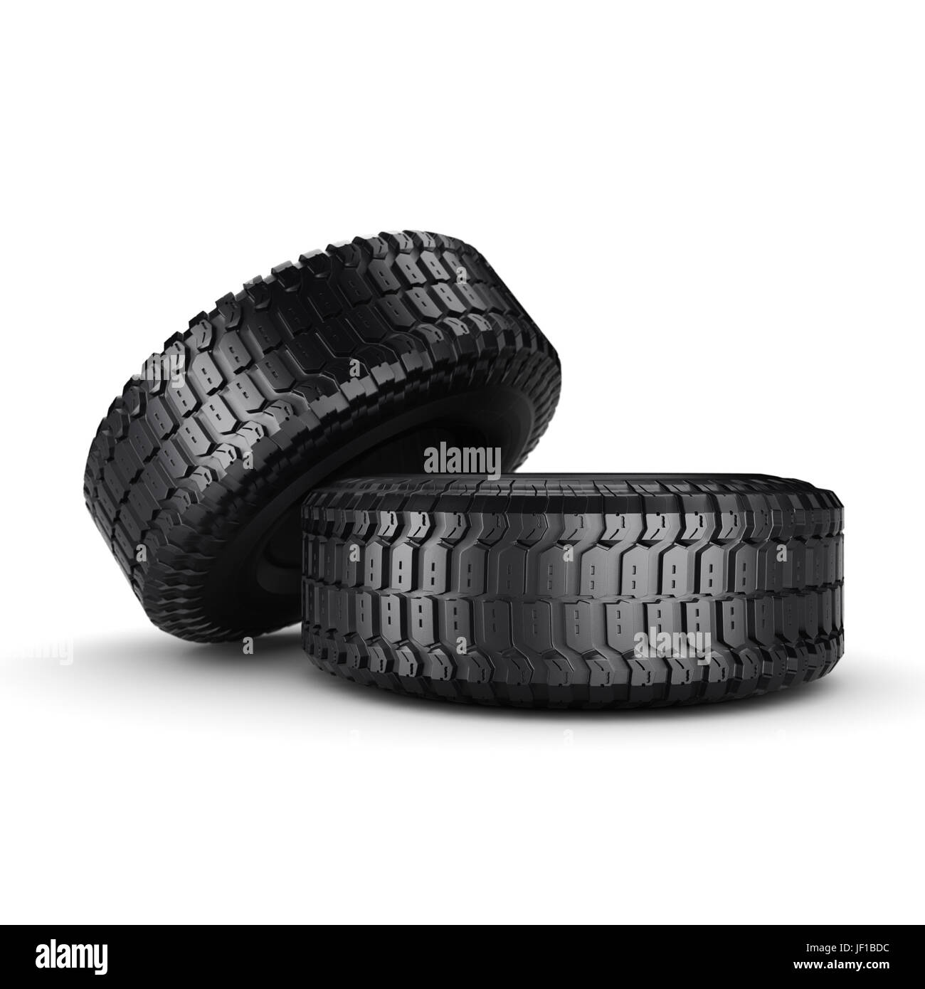 3D-Rendering LKW-Reifen Stockfoto