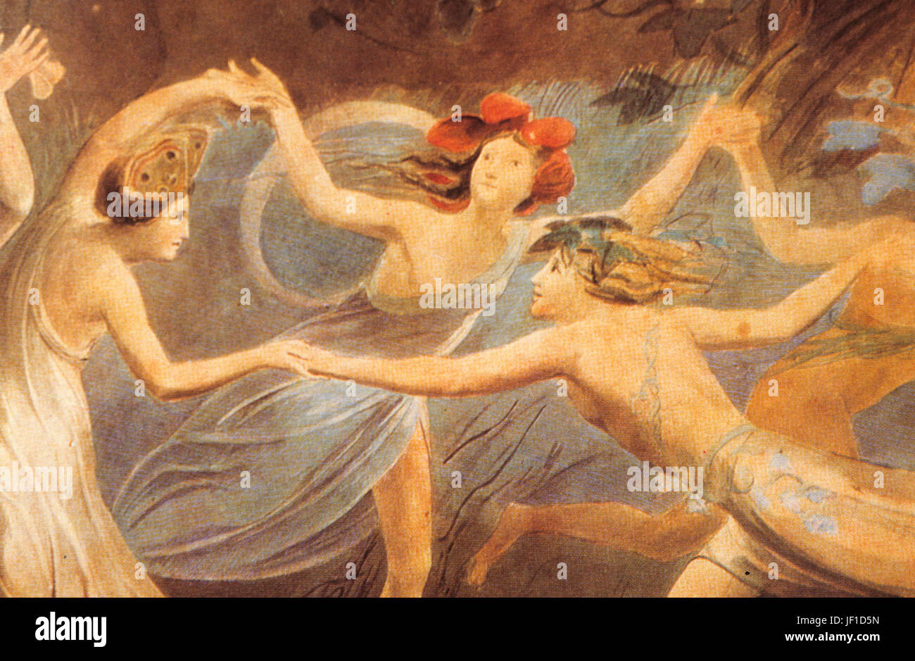 William Blake, Titania und Oberon, Puck mit Feen tanzen, 1786 Stockfoto