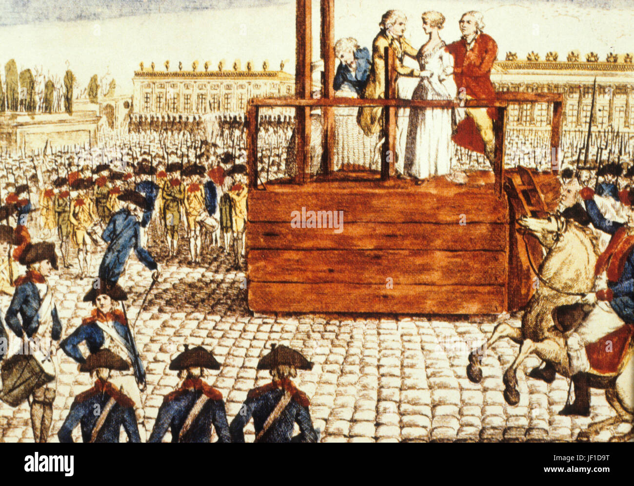 Französische Revolution, Guillotine Stockfoto