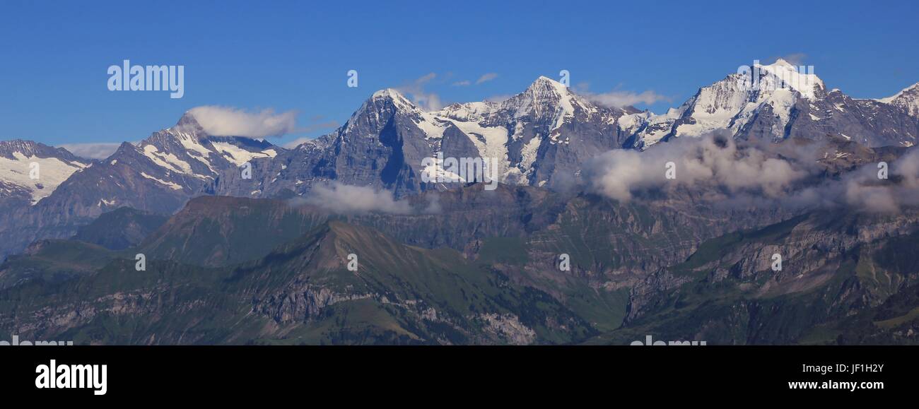 Eiger Monch Jungfrau Peaks Swiss Stockfotos und -bilder Kaufen - Alamy
