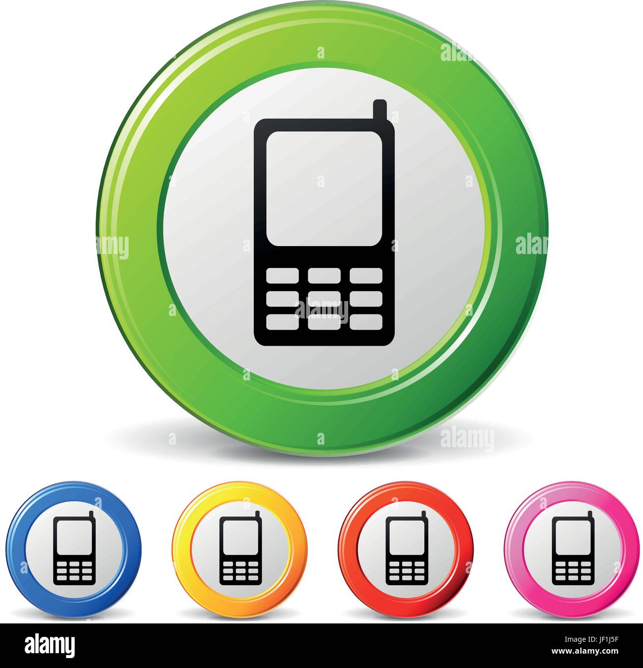 Telefon, Telefon, Handy, Mobile, Mobilfunk, Symbol, Satz, Vektor, Ikonen,  Kontakt Stock-Vektorgrafik - Alamy