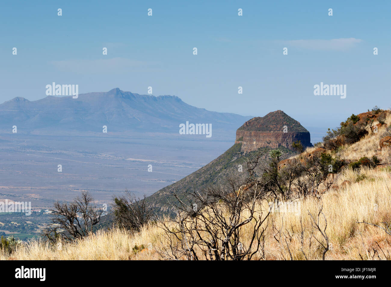 Mountain View - Graaff-Reinet Landschaft hautnah Stockfoto