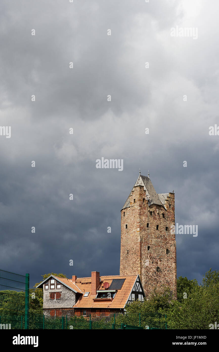 Grauen Turm, Fritzlar, Hessen, Deutschland Stockfoto