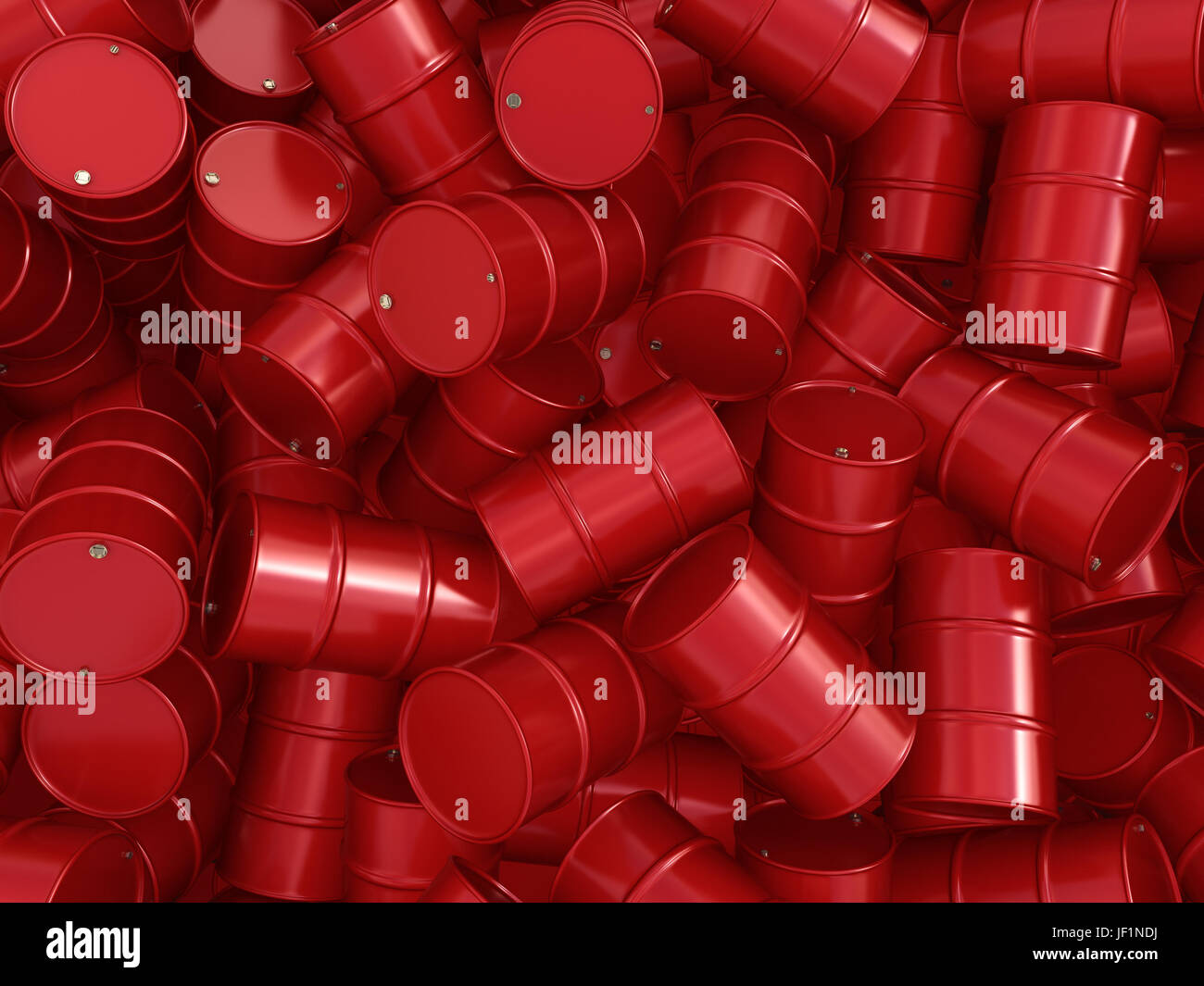 3D-Rendering roten Fässer Stockfoto