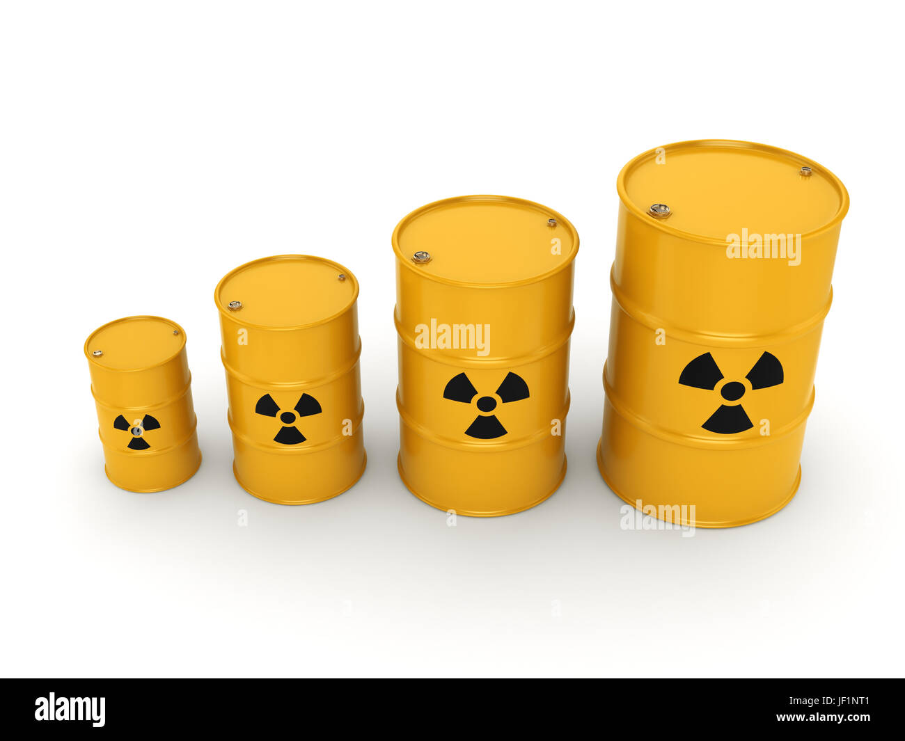 3D-Rendering radioaktiven Fässer Stockfoto