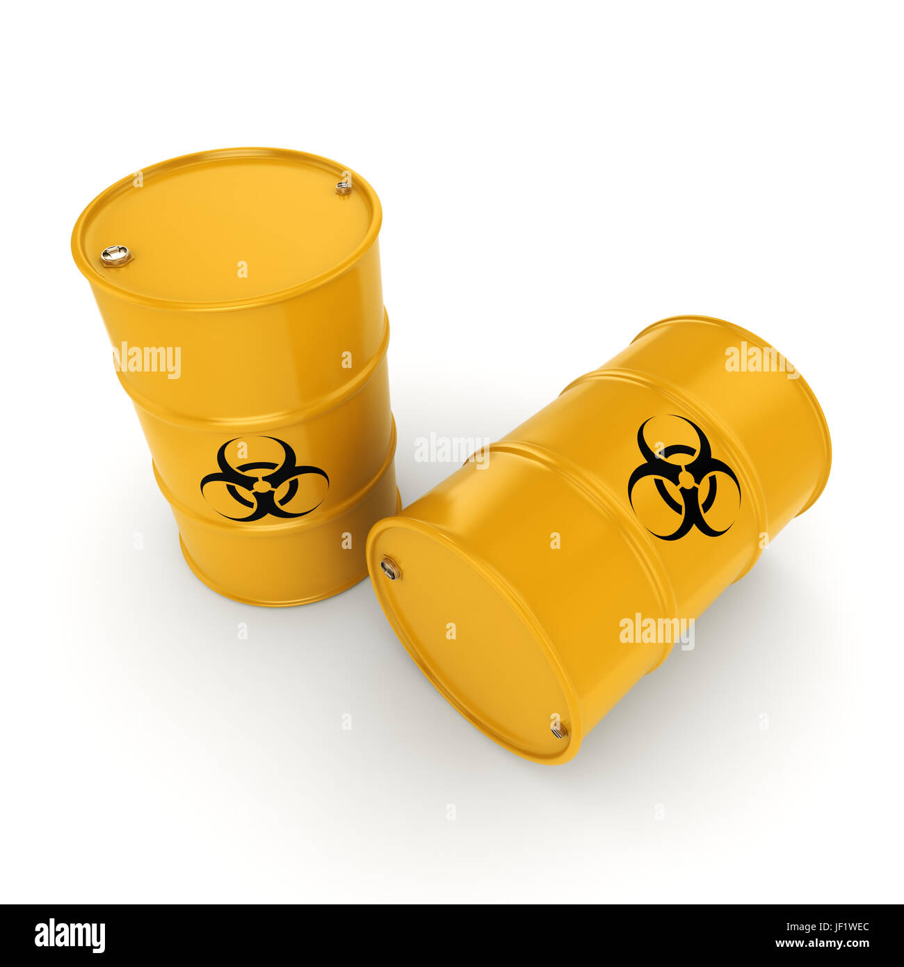 3D-Rendering Biohazard Fässer Stockfoto
