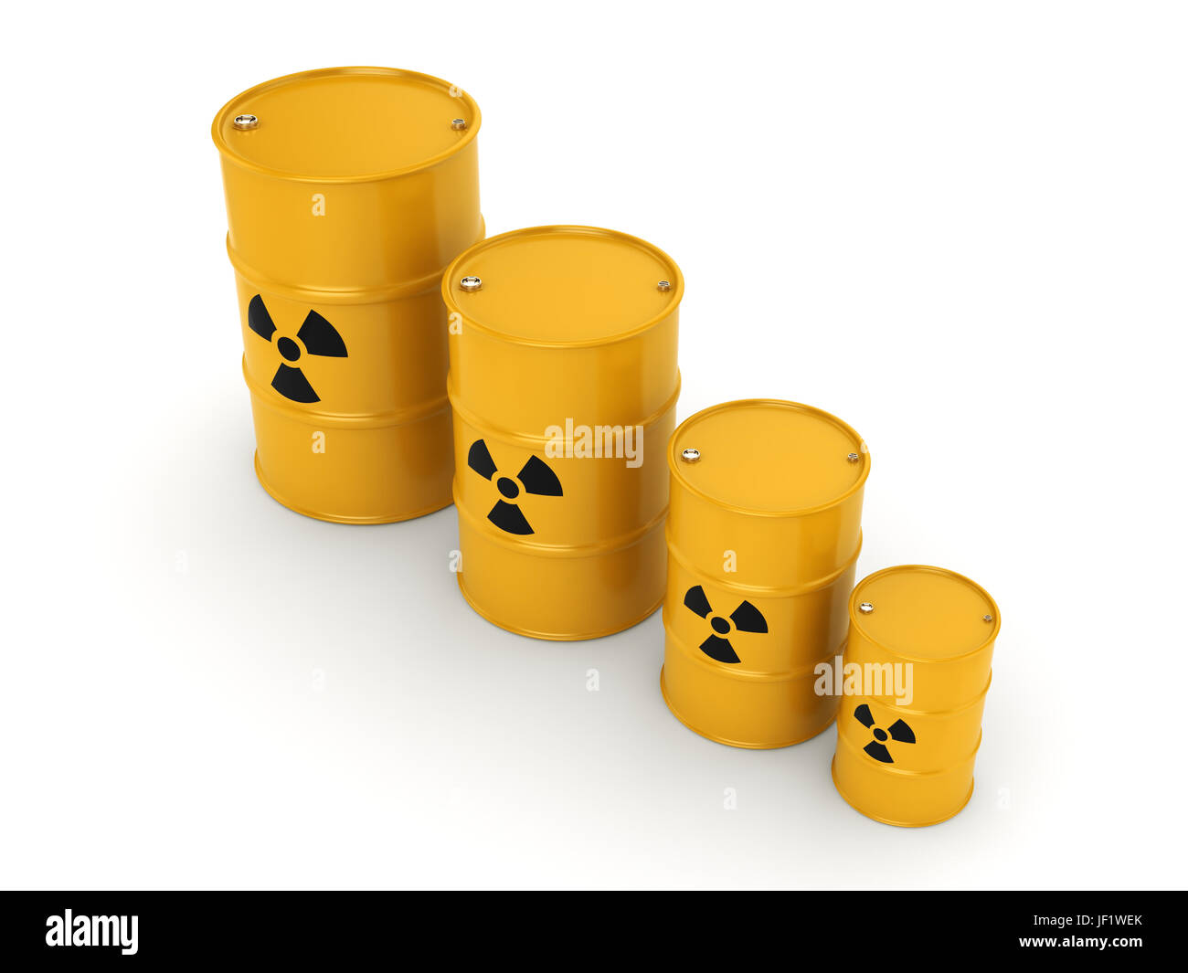 3D-Rendering radioaktiven Fässer Stockfoto