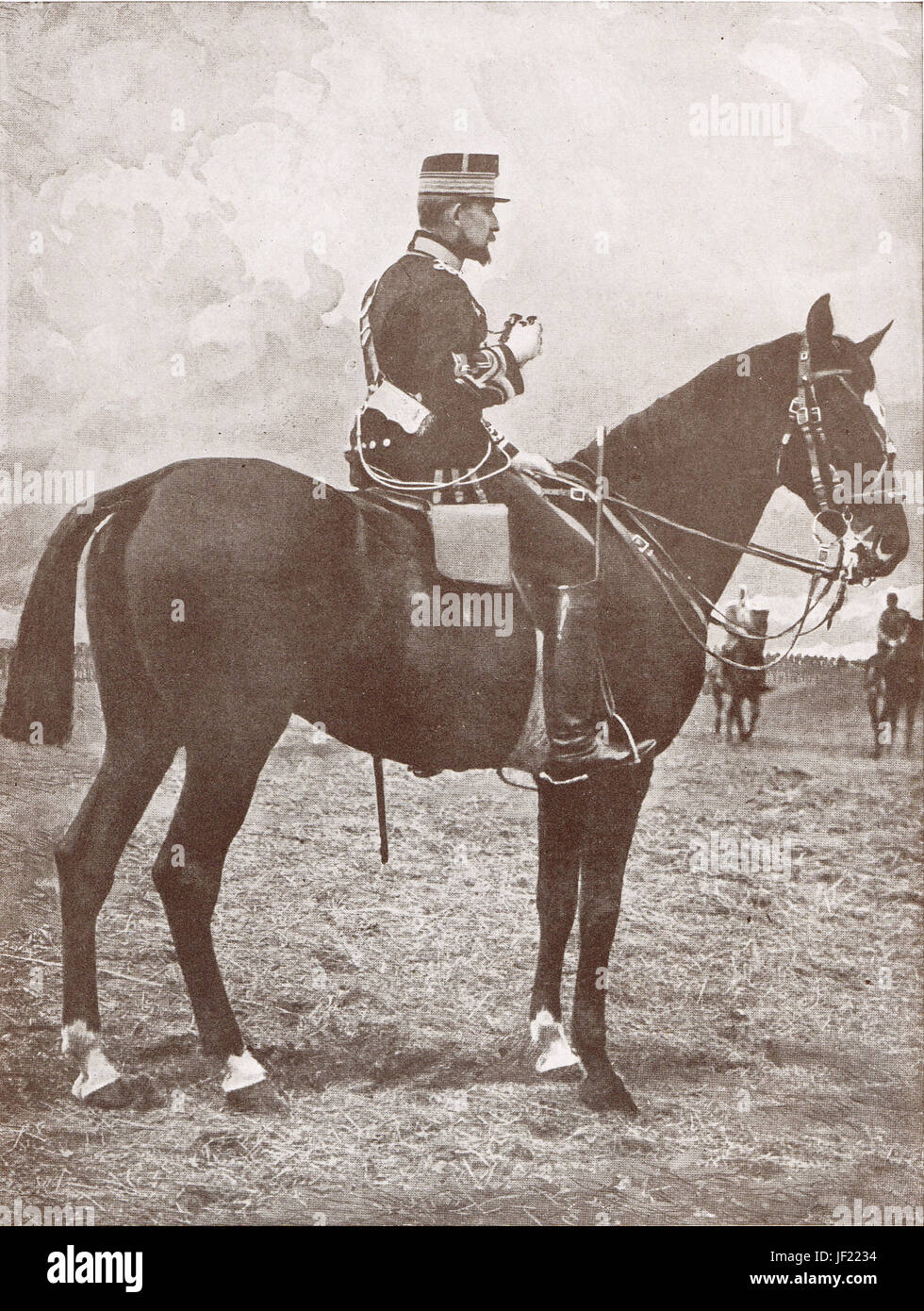 Der König von Rumänien auf dem Pferderücken, 1916 Stockfoto