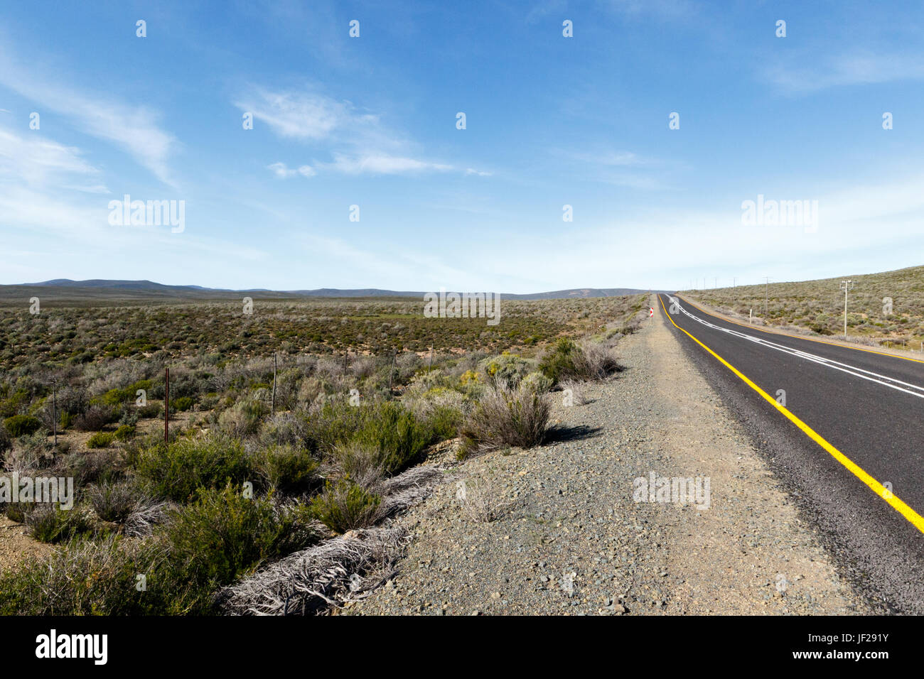 Straße von Sutherland Südafrika Tankwa Karoo National Park Stockfoto