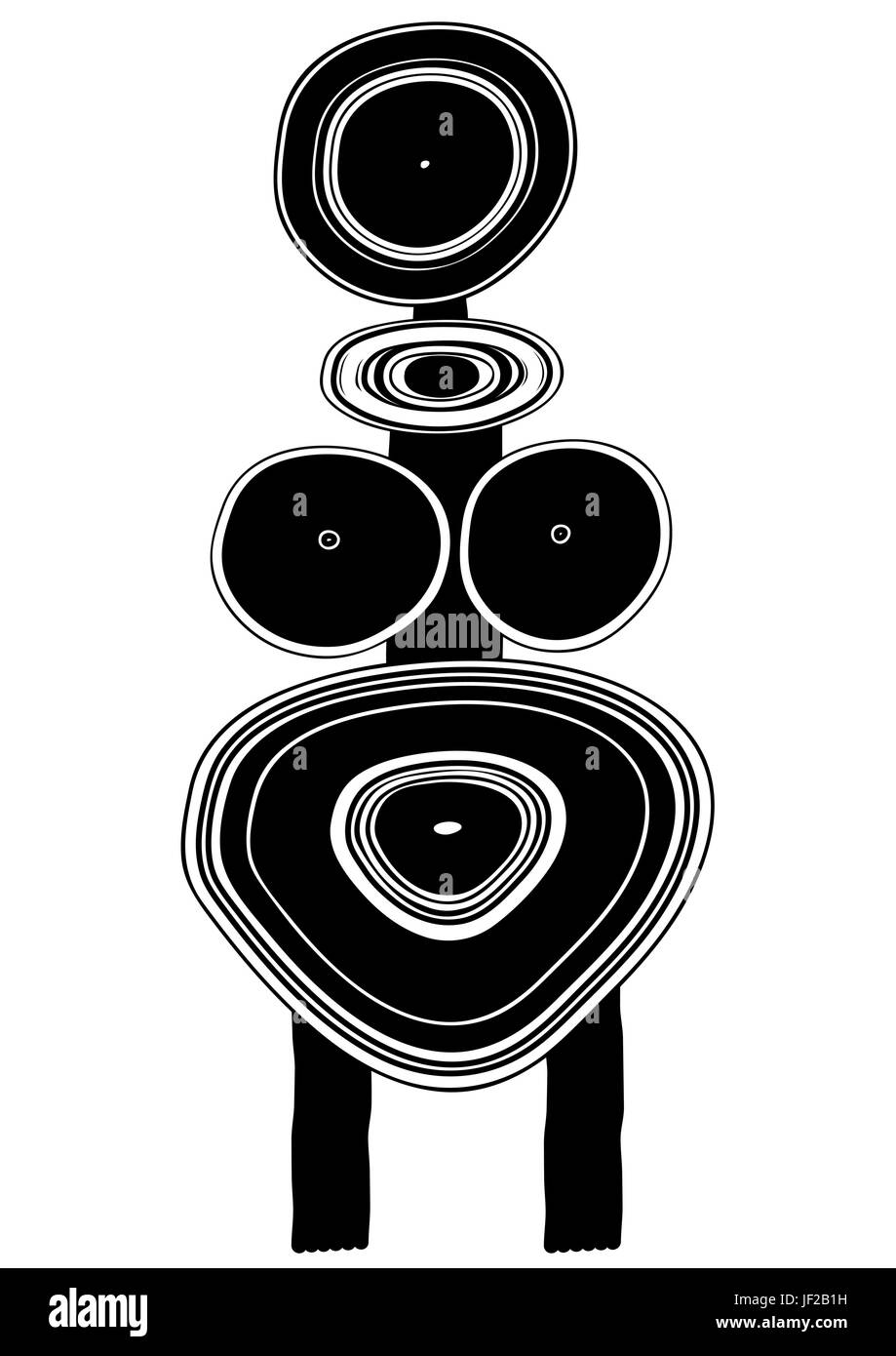 Höhle, Malerei, abstrakte, urzeitliche, Design, Gestaltung, Bildung, Form, Modell, Stock Vektor