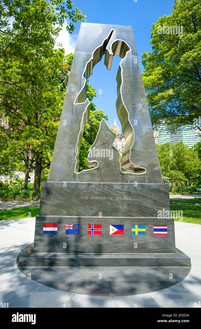 New York Korean War Veterans Memorial im Battery Park Stockfoto