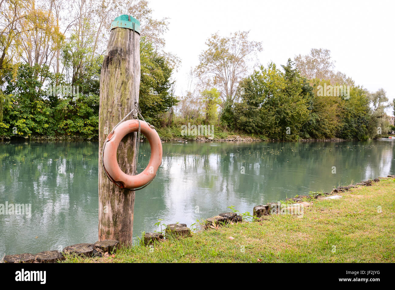 Wilder Fluss Sile Stockfoto