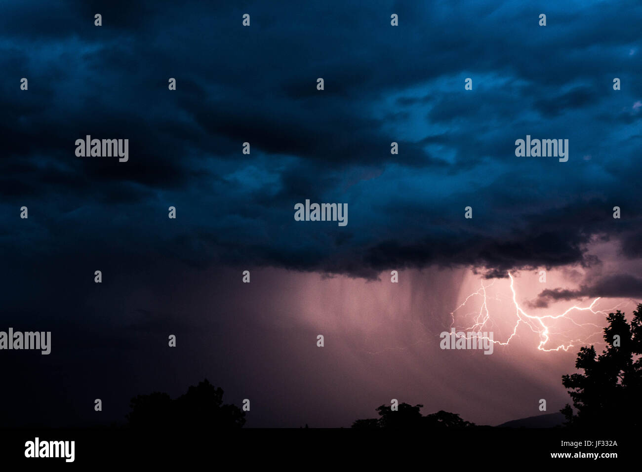 Blitz in Ljubljana Stockfoto