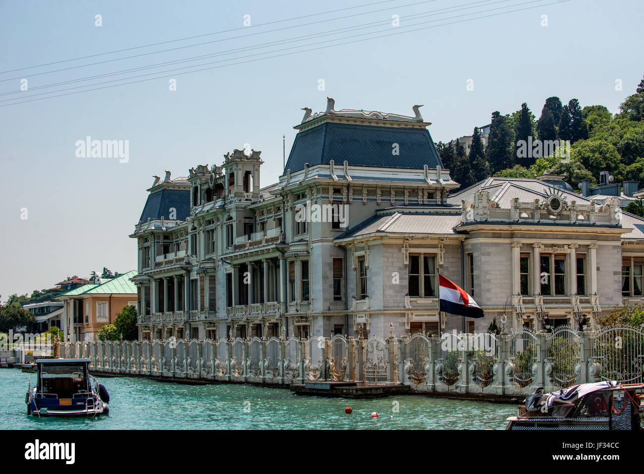 Die ägyptische Botschaft in Bebek in Istanbul, Türkei. Stockfoto