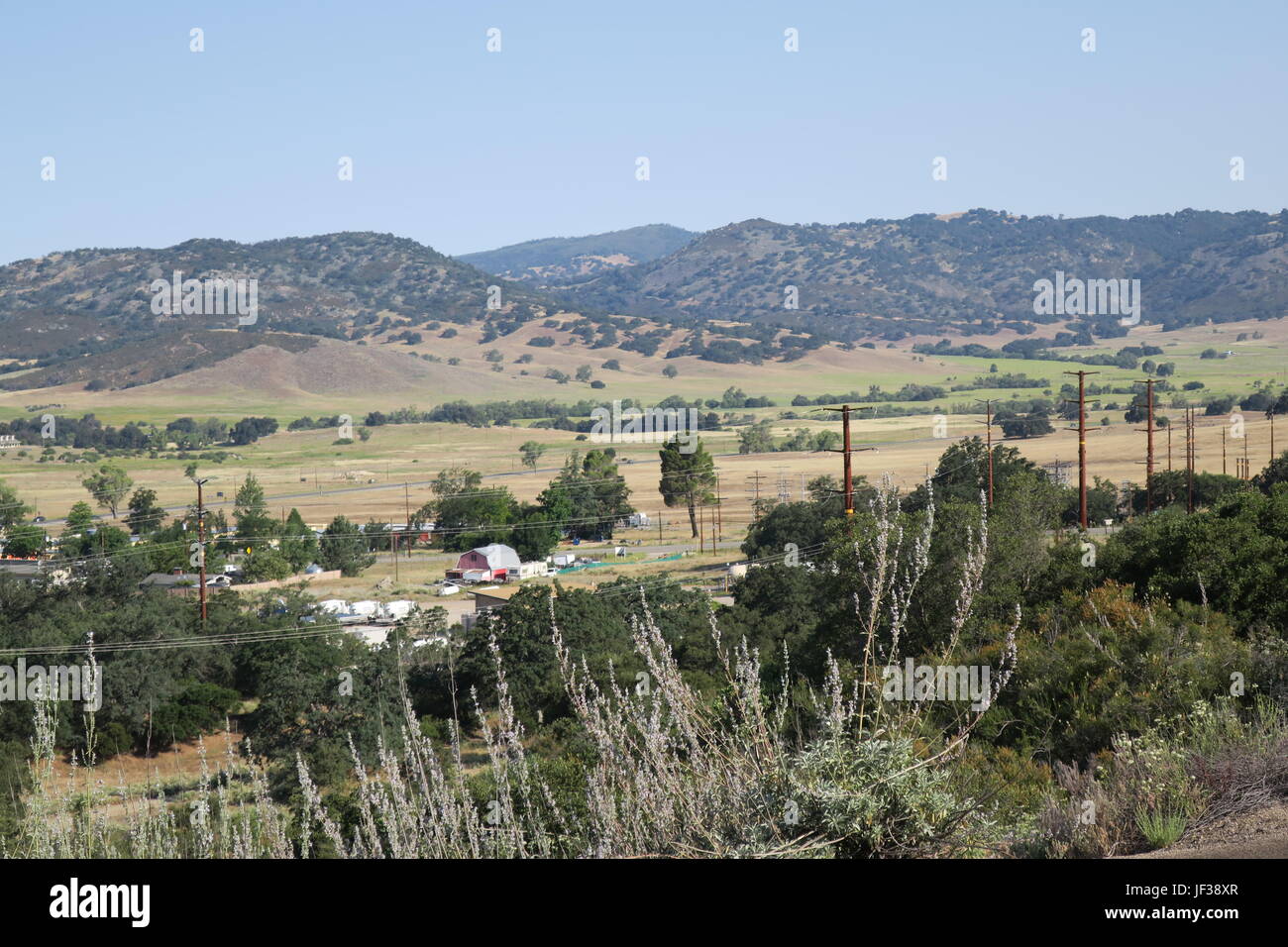 Mit Blick auf Santa Ysabel Tal, San Diego County, Kalifornien, Vereinigte Staaten von Amerika Stockfoto