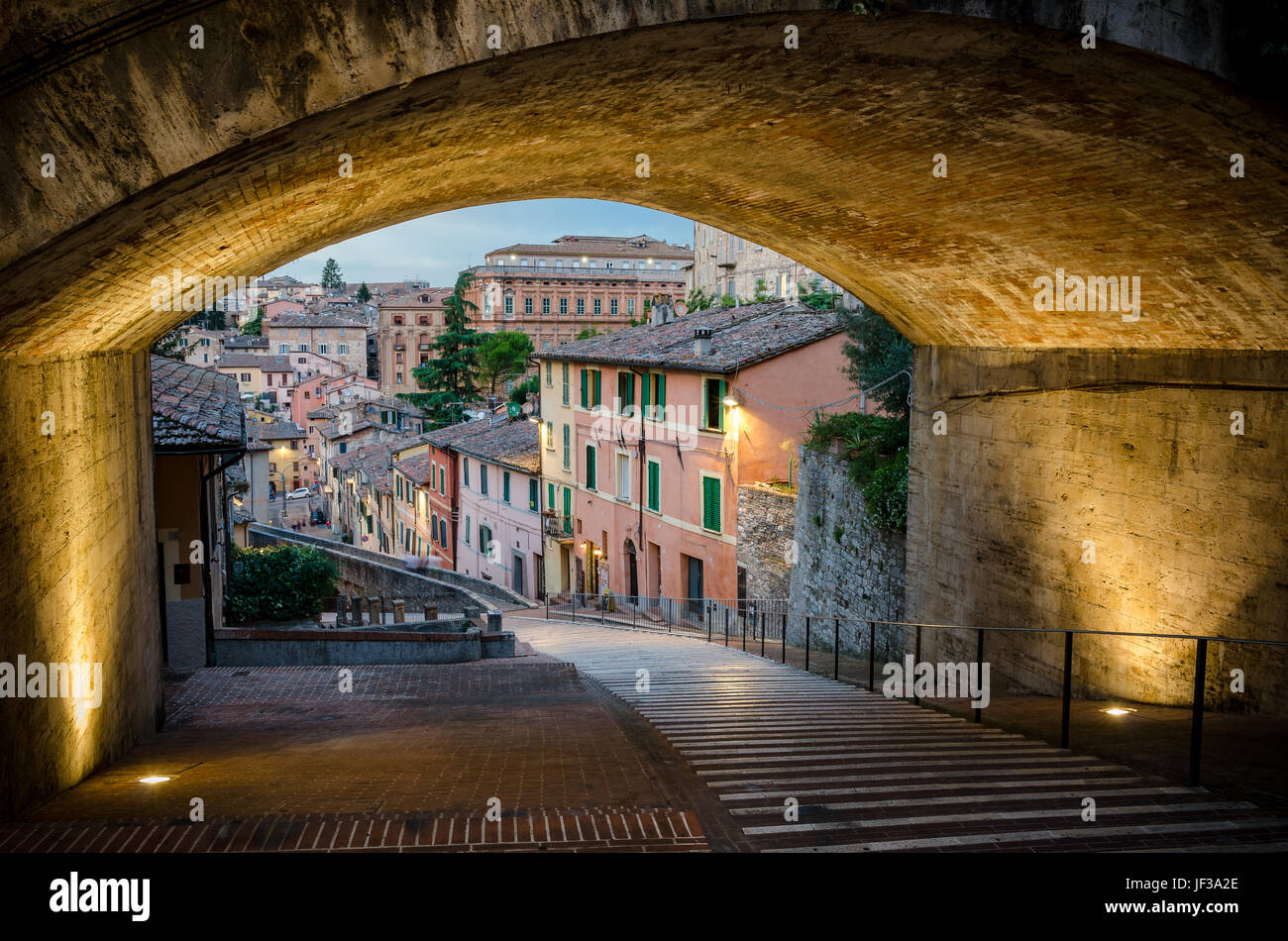 Perugia Via Appia Stockfoto