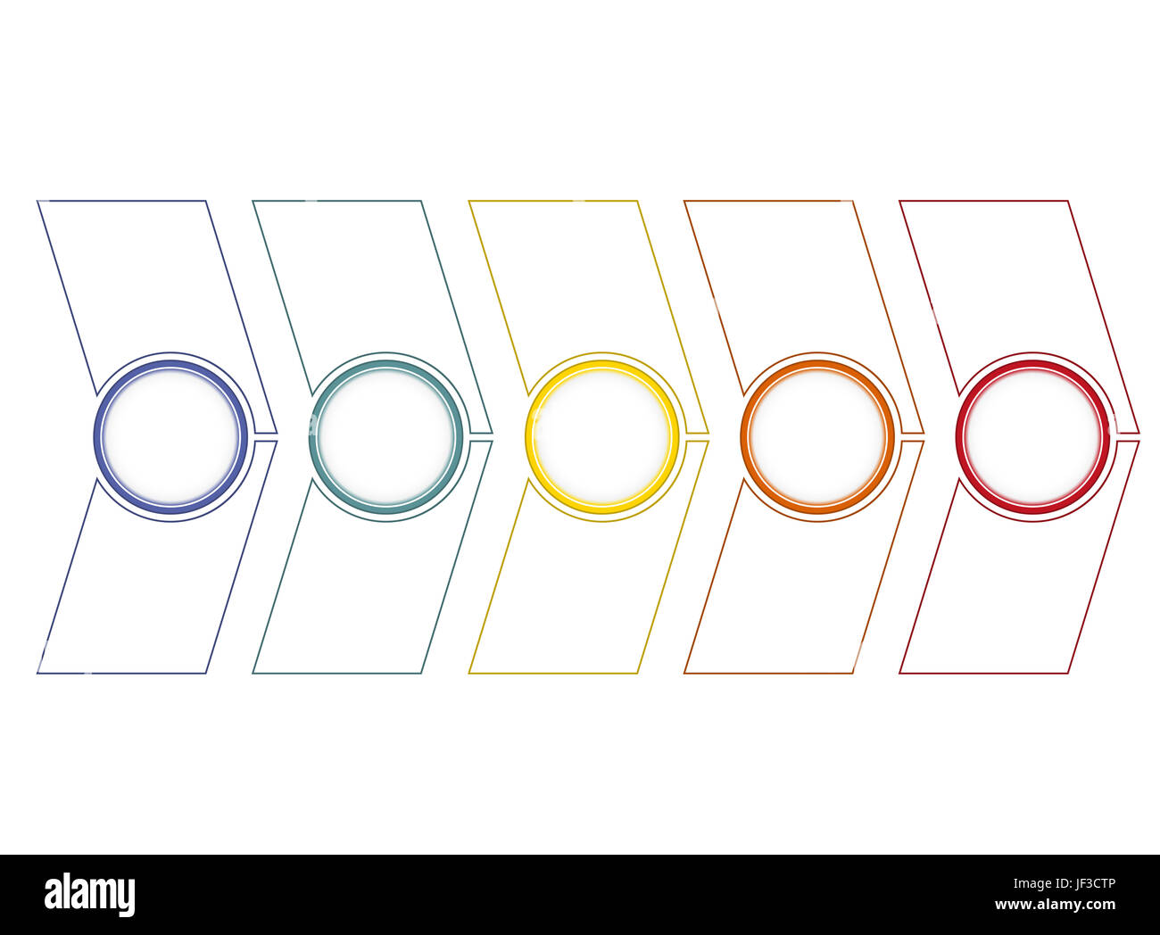 Chronik oder Bereich Diagramm, Diagramm Vorlage Infografiken 5 position Stockfoto