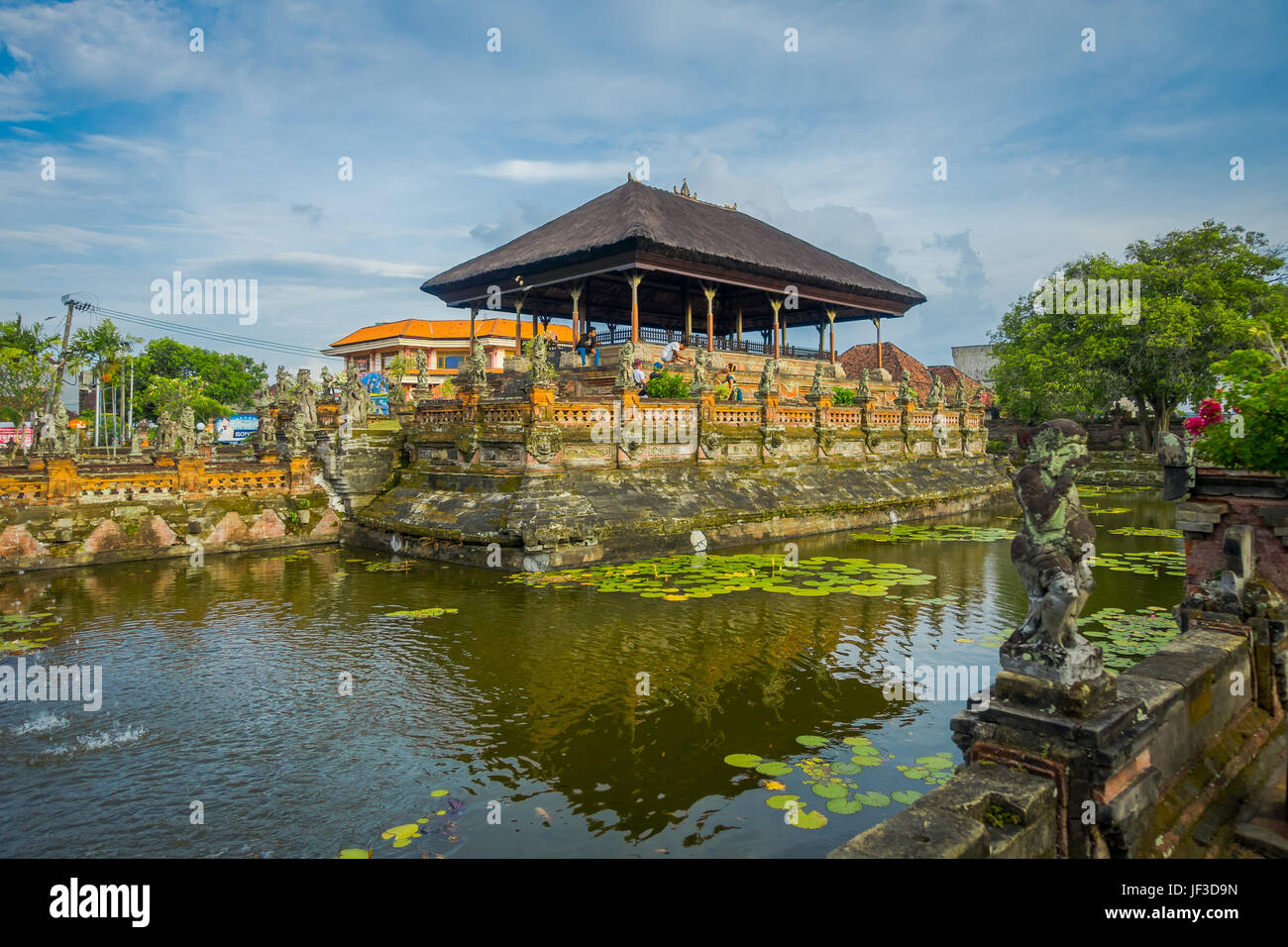 BALI, Indonesien - 8. März 2017: Szenen des hinduistischen Hölle aus dem Ramayana am Königspalast, Ramayana ist Hindu-Epen, Basis der hinduistischen Religion, in Ind Stockfoto