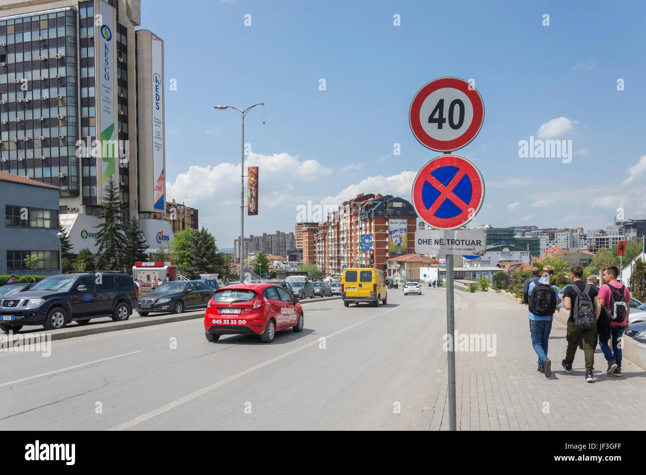 Main Bulevardi Bill Klinton Straße, Pristina (Prishtina), Republik Kosovo Stockfoto