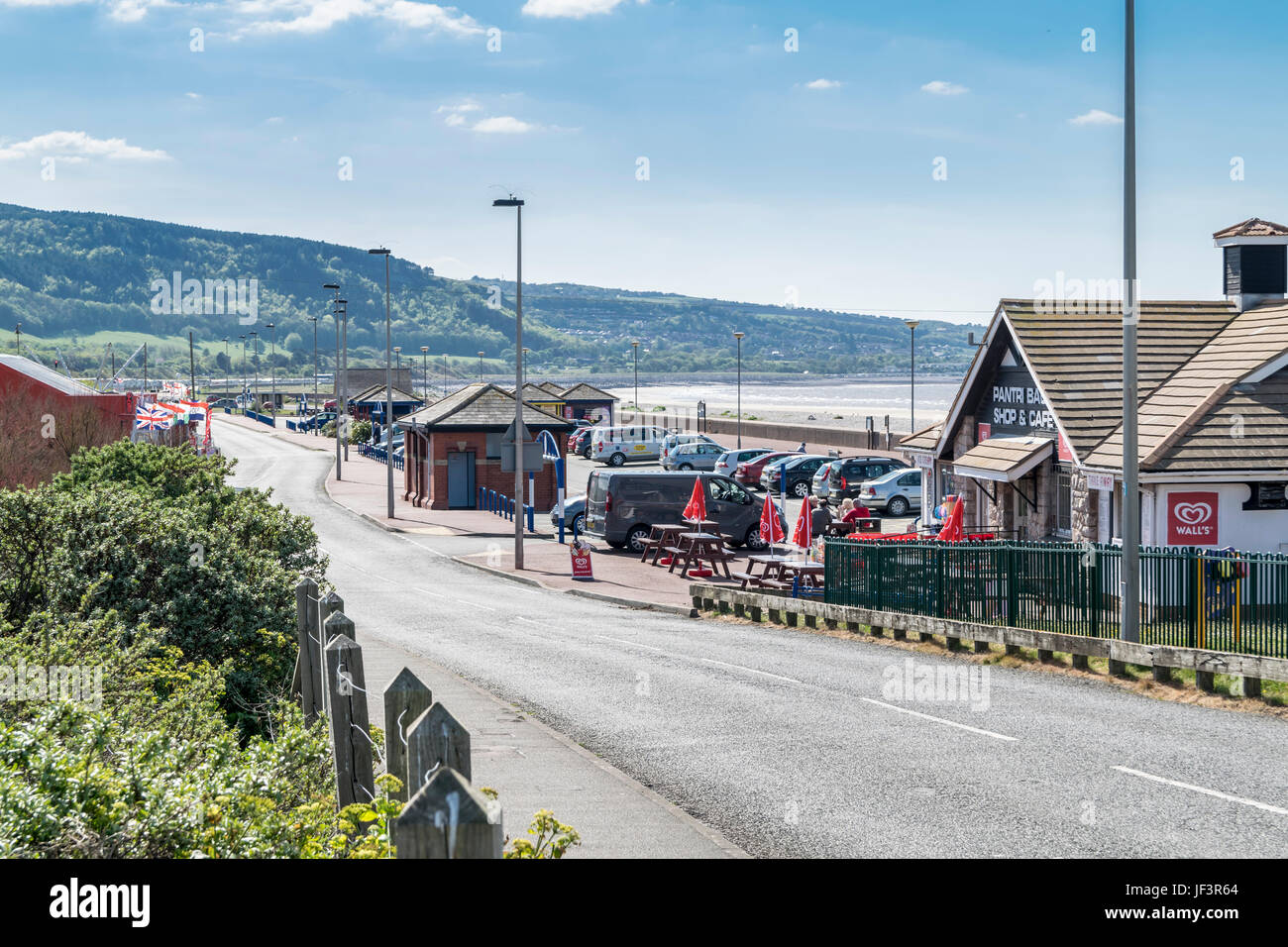 Pensarn Promenade in der Nähe Abergele und Pensarn Bahnhof Stockfoto