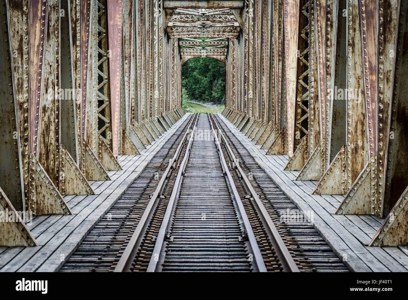 Bahnbrücke Stockfoto