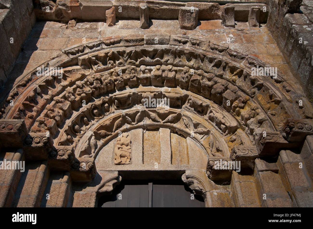 Kloster von San Lorenzo - 10. Jahrhundert, Carboeiro, Pontevedra Provinz, Region Galicien, Spanien, Europa Stockfoto
