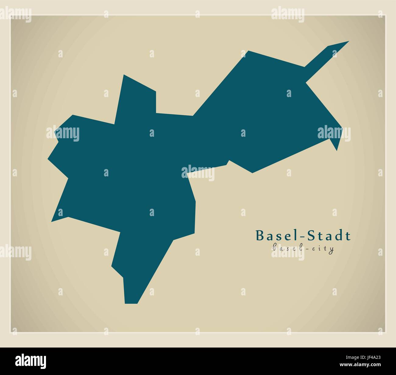moderne Karte - Basel-Stadt ch Stock Vektor