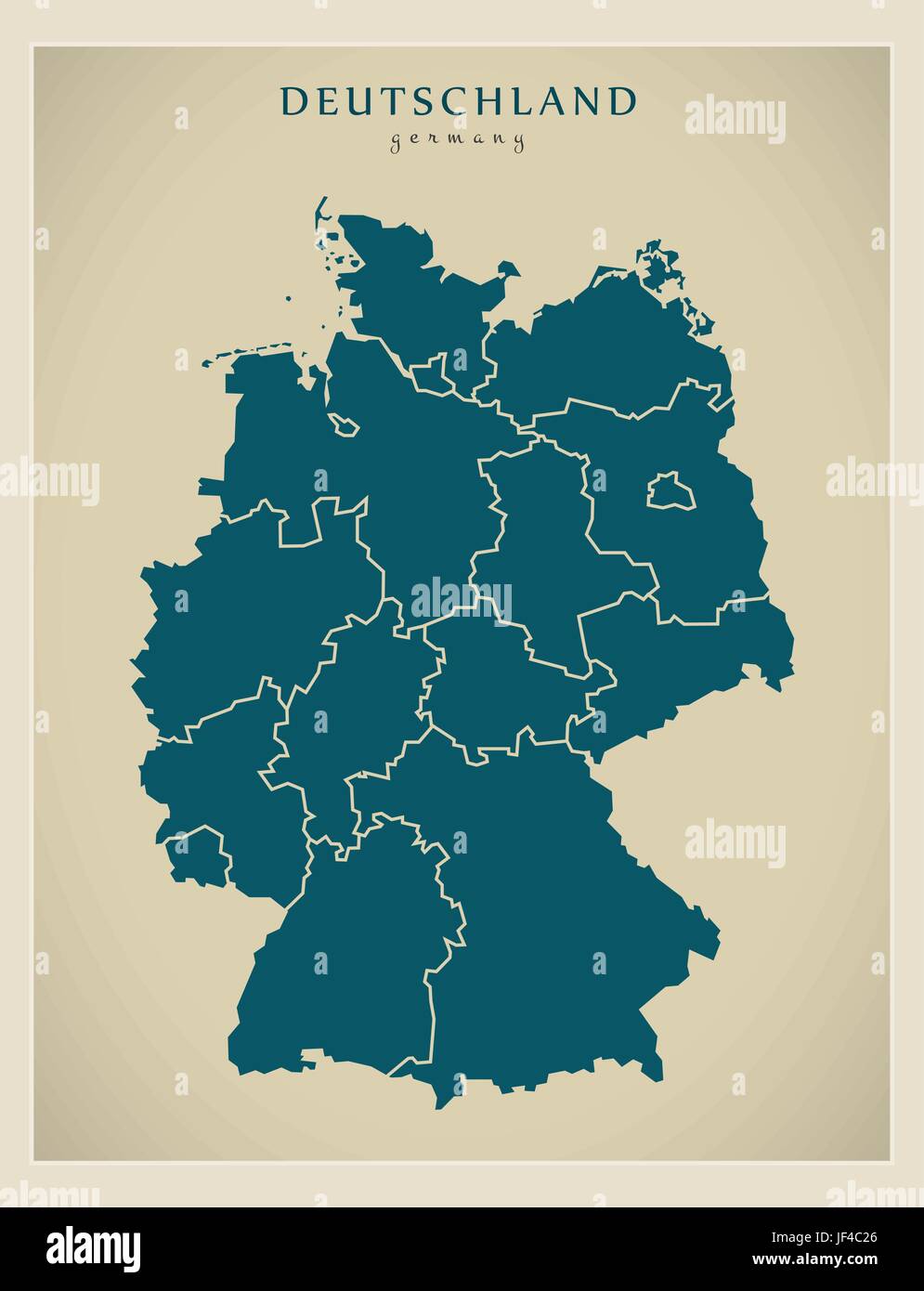 moderne Karte - Deutschland Stock Vektor