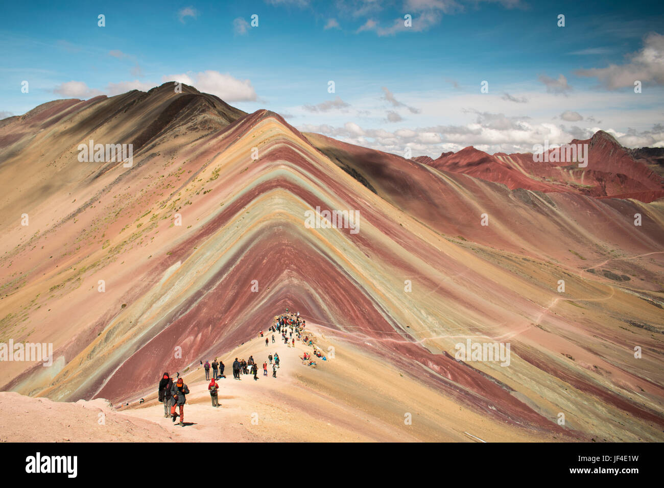 Der Rainbow Mountain, Peru Stockfoto
