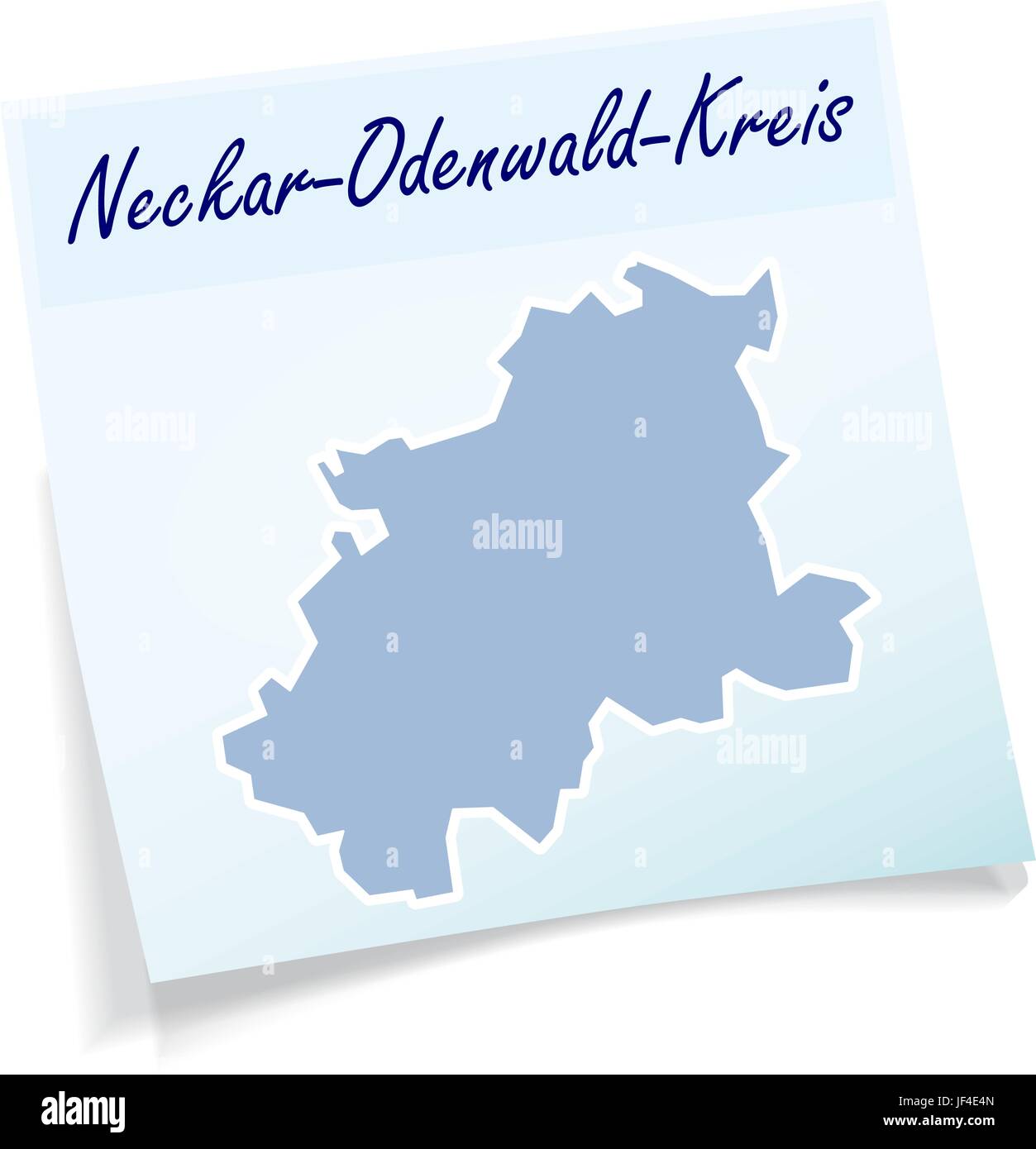 Neckar-Odenwald-Kreis als Kurznotiz Stock Vektor
