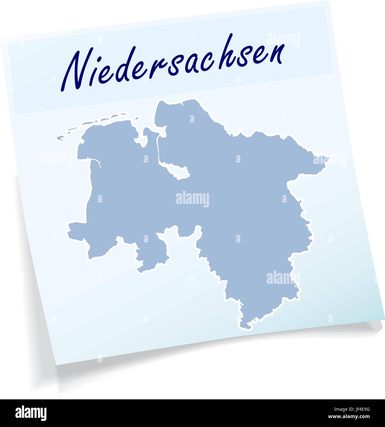 Niedersachsen als Notizblock Stock Vektor
