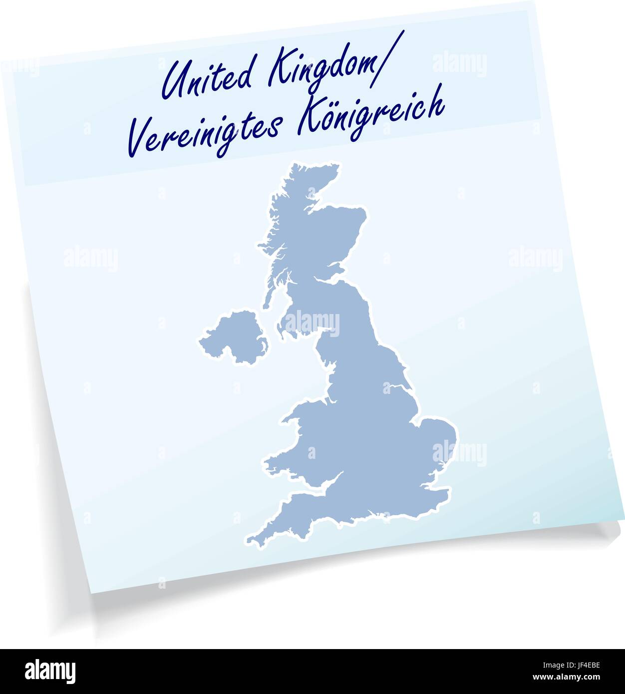 England als Notizblock Stock Vektor