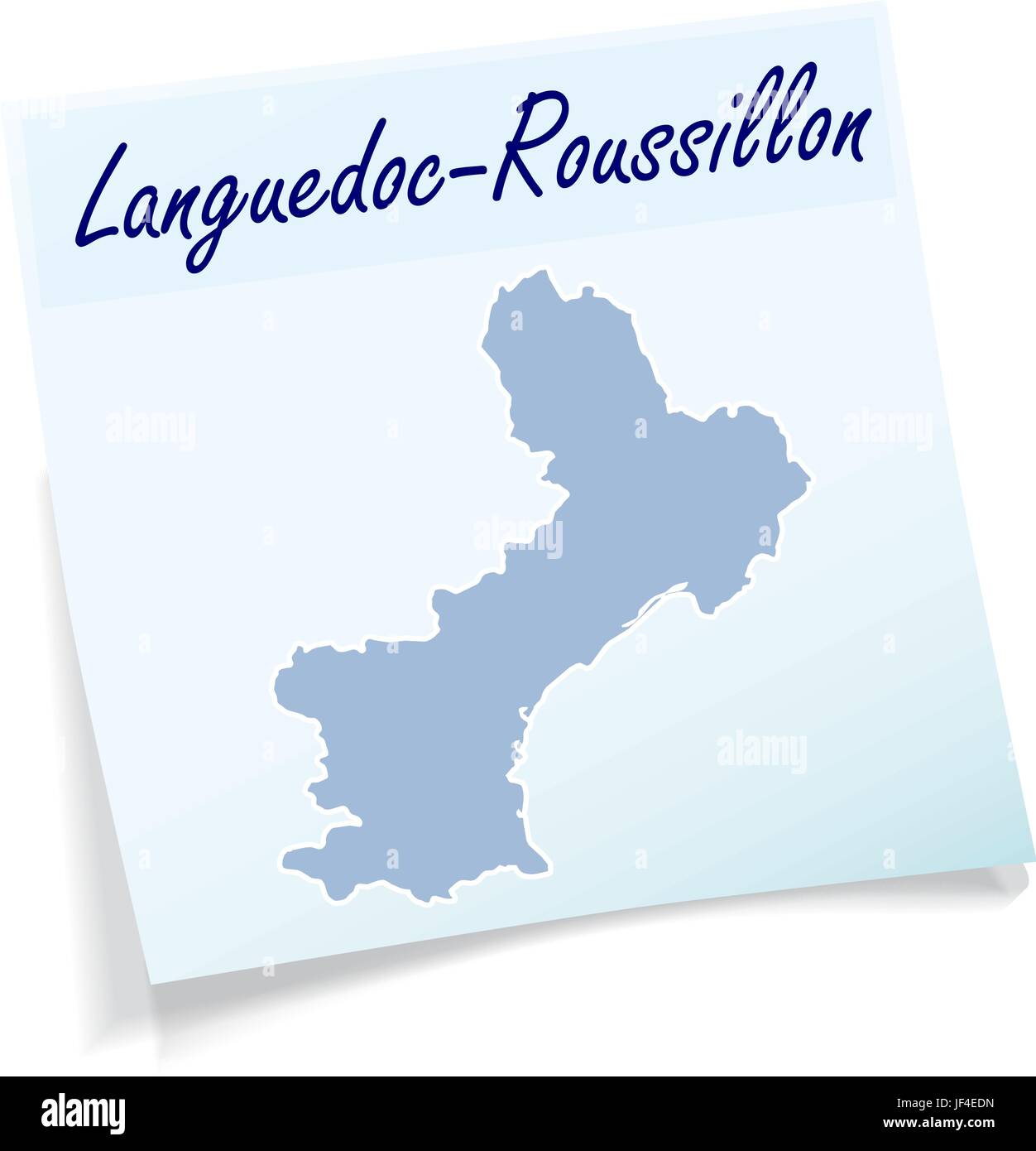 Languedoc-roussillon wie Notepad Stock Vektor