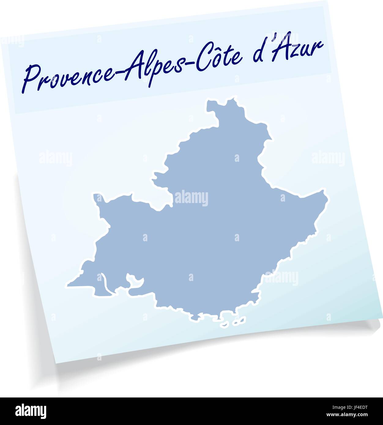 Provence-alpes-côte d'azur wie Notepad Stock Vektor