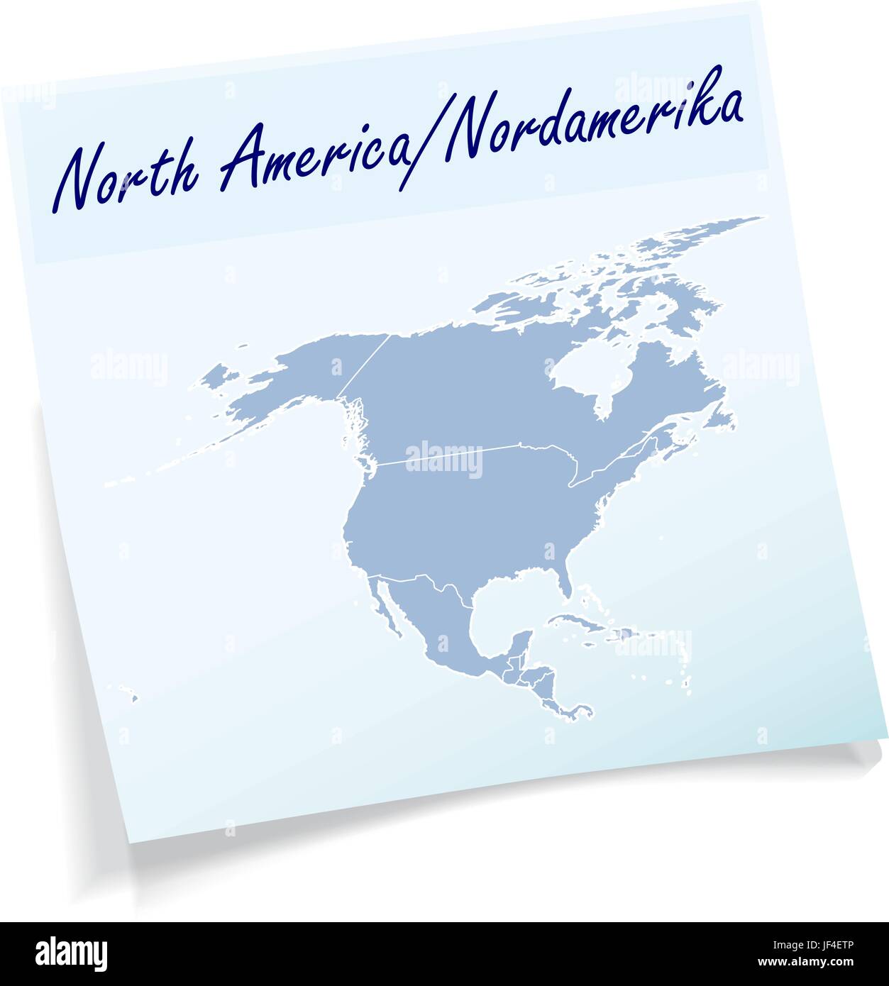 blau, Hinweis, Memo, Slip, Amerika, Guatemala, Illustration, Karte, Nachricht, Norden Stock Vektor