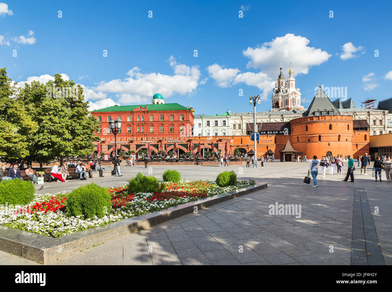 Auf dem Platz der Revolution, in der Nähe des Kreml. Moskau Stockfoto