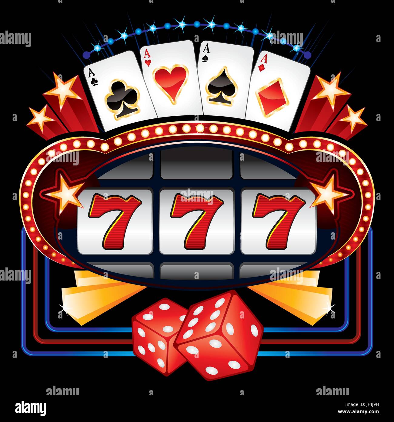 Casino, Slot, Jackpot, Roboter, Automaten, Maschine, Unterhaltung, Spiel  Stock-Vektorgrafik - Alamy