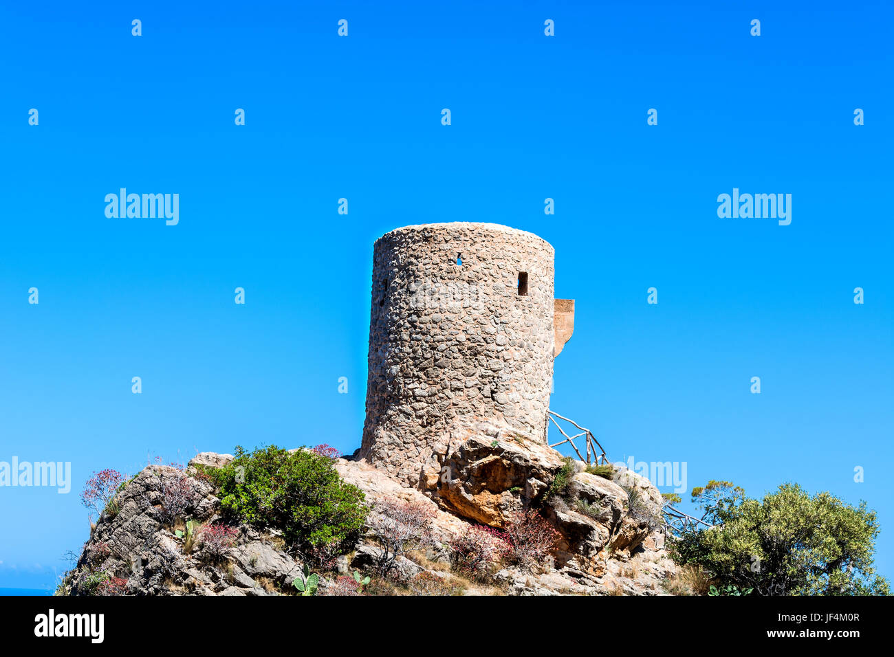 Aussichtsturm auf der Insel Mallorca Stockfoto