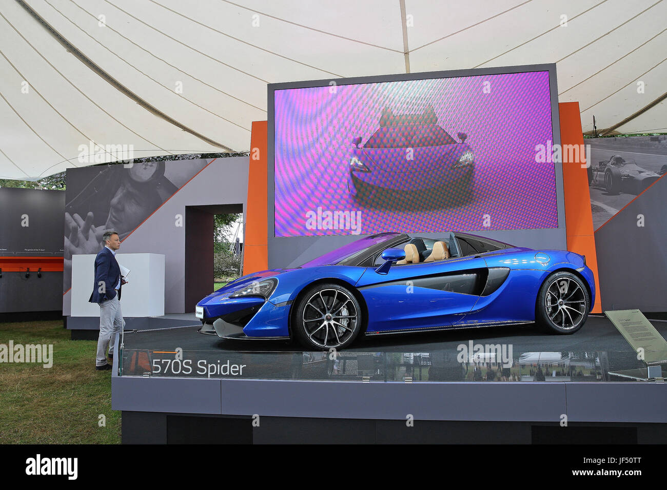 Chichester, UK. 29. Juni 2017. 570S Spider, beweglichen Motor Show, Goodwood, 29.6.17, UK Credit: Malcolm Greig/Alamy Live-Nachrichten Stockfoto