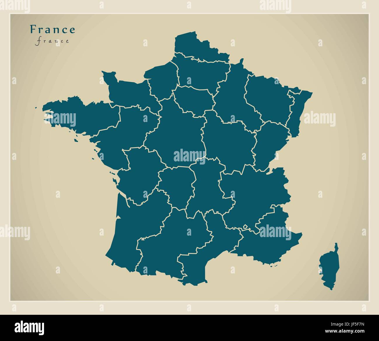 moderne Karte - Frankreich Stock Vektor