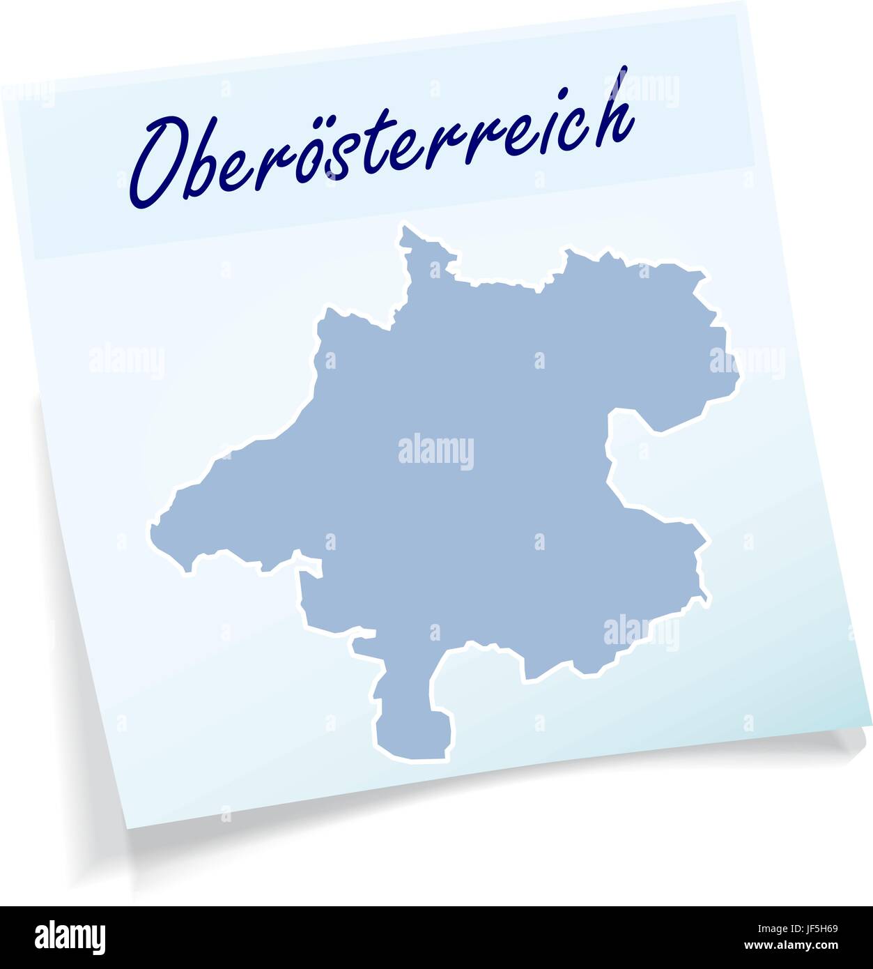 Oberösterreich als Notepad Stock Vektor